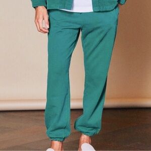 Yellow Label Co Unisex RARE Teal Green Signature Sweatpants Size 2XL